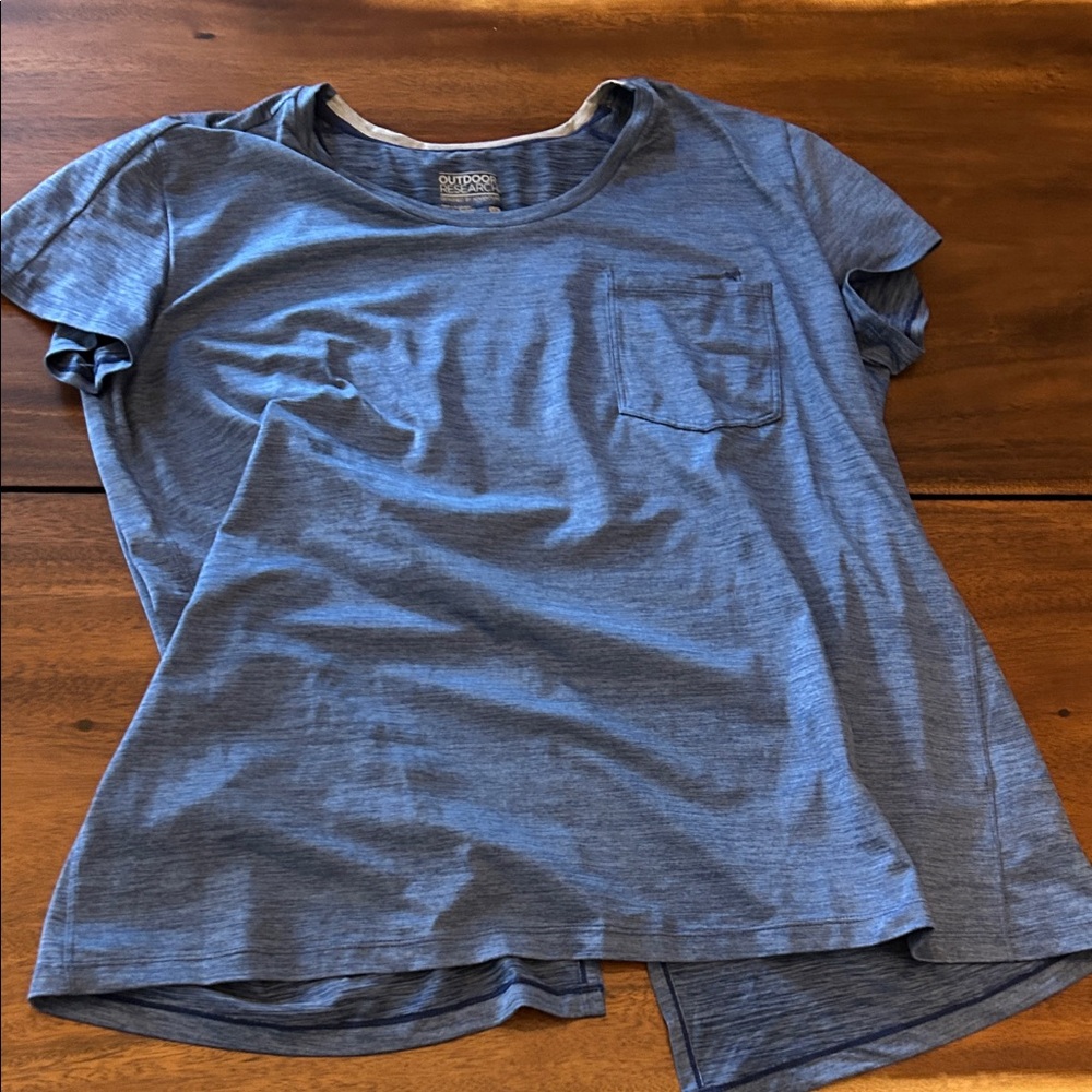 Outdoor Research Open Back Blue Short Sleeve Tee